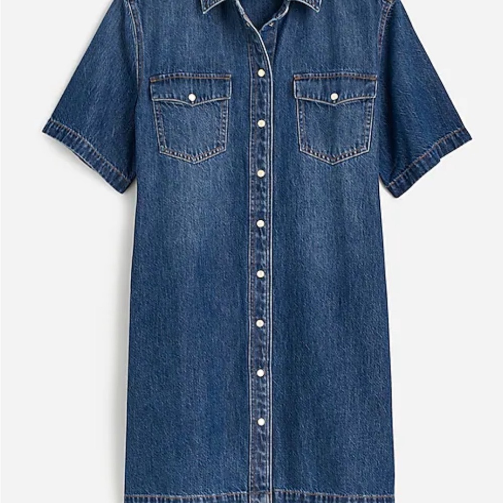 Madewell Blue Denim Mini Shirtdress - Picture 6 of 7